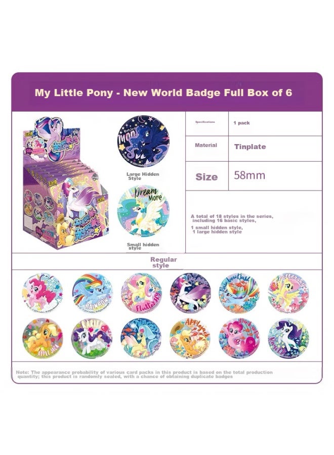 Kayou My Little Pony Badge Toy, Full Box, Eternal Fantasy Brooch Medal, Children's Day Gift, Girls' Birthday Present - Image 2