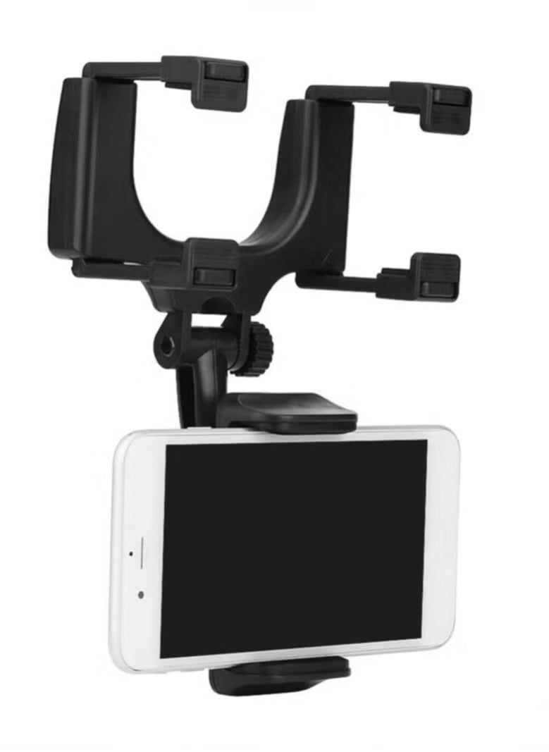 A ZONE Car Rear View Mirror Mount Grip Clip, 360 Rotation Car Mount Holder, Universal Smartphone Holders Cell Phone Mount Fit  - Image 3