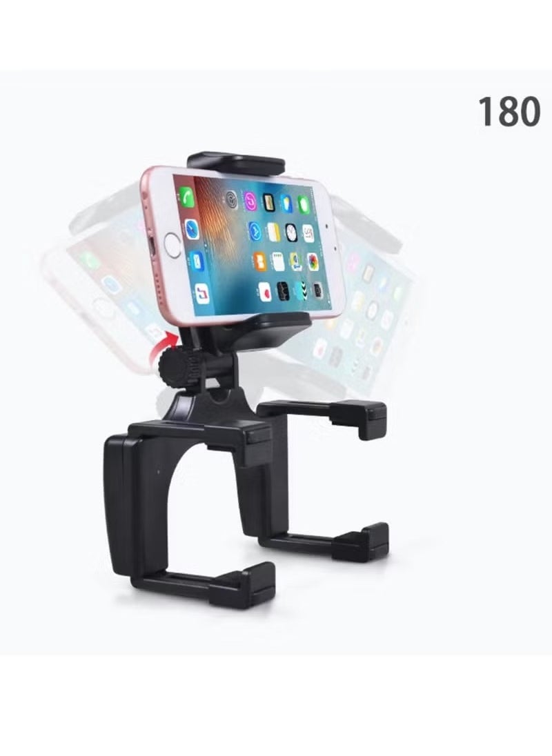 A ZONE Car Rear View Mirror Mount Grip Clip, 360 Rotation Car Mount Holder, Universal Smartphone Holders Cell Phone Mount Fit  - Image 4