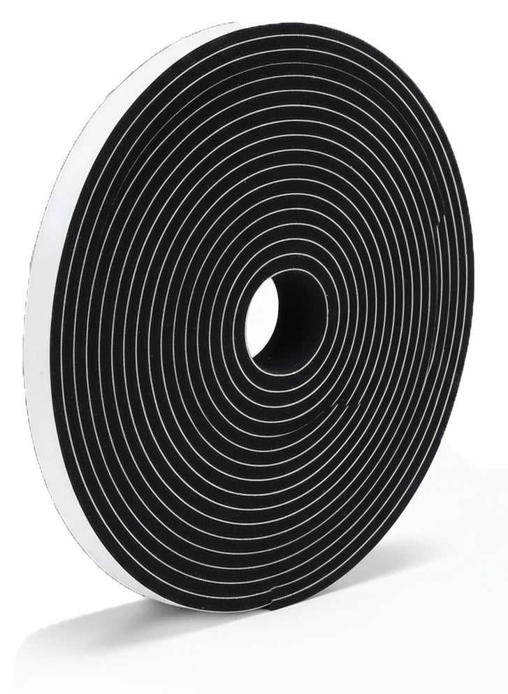 1 Pack of  Weather Stripping Sealing Tape for Doors and Windows – Self-Adhesive Foam Draught Excluder, 18mm Wide x 10m Long, Neoprene Rubber Insulation Tape for Gap Sealing – Waterproof, Flexible, High Elasticity - Image 1