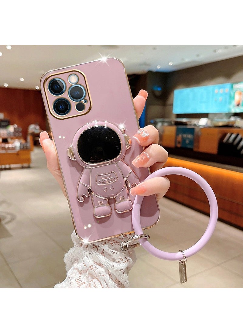 TahTicMer Xiaomi Redmi 9c Compatible Case Astronaut Ring Hidden Stand Silicone Holder Foldable Laser TPU  - Image 1