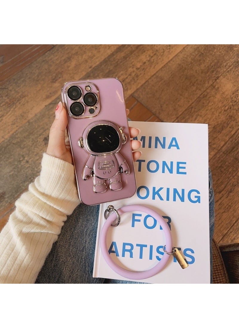 TahTicMer Xiaomi Redmi 9c Compatible Case Astronaut Ring Hidden Stand Silicone Holder Foldable Laser TPU  - Image 2
