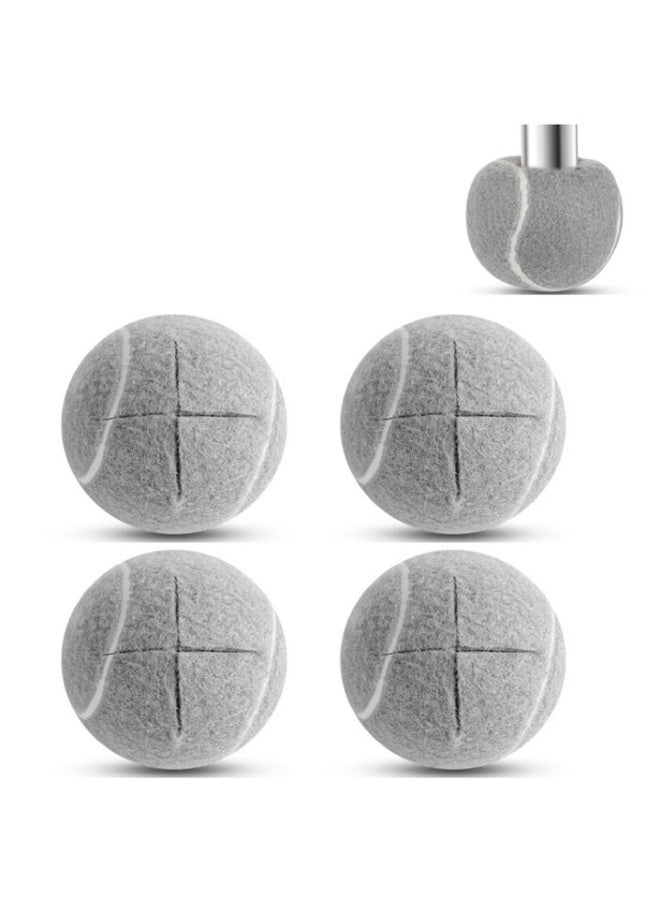 4 قطع كرات تنس مقطوعة مسبقًا للمشاة والأثاث، شديدة التحمل، وسادة من اللباد، تحمي الأرضيات والكراسي والمكاتب، للاستخدام المنزلي وكبار السن - Image 1