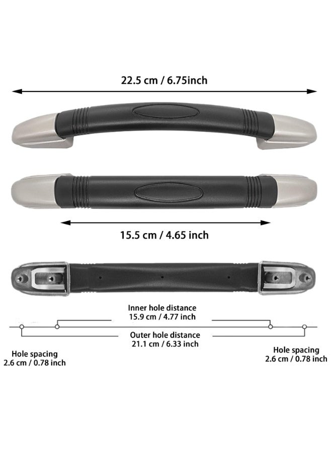كوفوز حزام مقبض الأمتعة ، 225mm طويل البلاستيك الأسود استبدال حزام سبيكة الزنك للحقيبة ، صندوق ، صندوق الأدوات ، أكياس الغيتار - Image 2