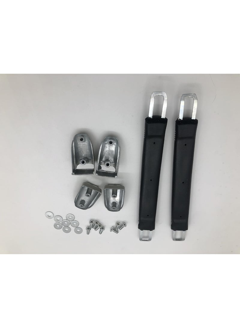 كوفوز حزام مقبض الأمتعة ، 225mm طويل البلاستيك الأسود استبدال حزام سبيكة الزنك للحقيبة ، صندوق ، صندوق الأدوات ، أكياس الغيتار - Image 5