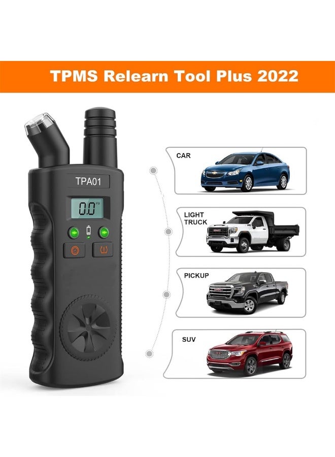 AERMOTOR TPA01 TPMS Relearn Tool for GM, Digital Tire Pressure Gauge, 150 PSI, Reset Sensors for GM Buick, Chevy, Cadillac (Black) - Image 3
