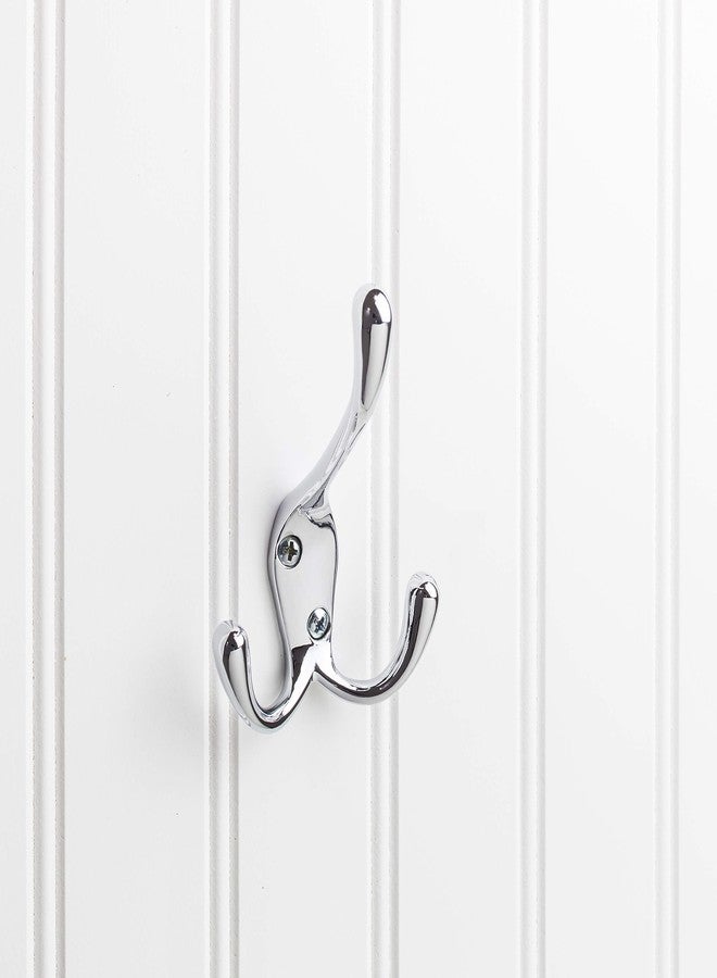 Elements YT40-400PC Kingsport 4" Traditional Triple Prong Robe Hook