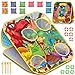 HelloJoy Dinosaur Bean Bag Toss Game Outdoor Toys Cornhole Board for Kids Toddlers Party Activities Carnival Outside Yard Backyard Beach Games for Kids Boys Toddlers Ages 3 4 5 6 7 8 Year Old Birthday Gifts - Image 3