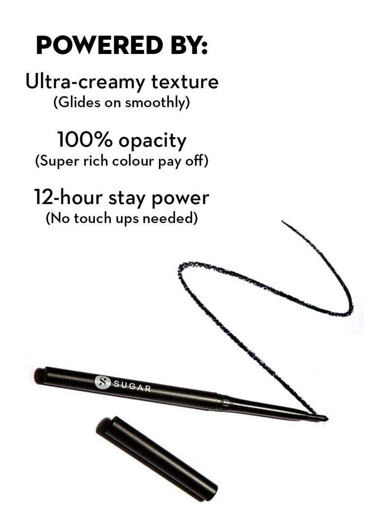 SUGAR Cosmetics Kohl Of Honour Intense Kajal01 Black Out (Black) Longlasting formula, Lightweight - Image 2