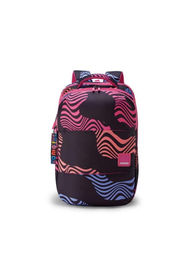 American Tourister Mia 3.0 Style 02, 27 L Volume 3 Compartment School Backpack with Front Organizer and Spacious Interiors for Women & Men - Black - Image 4