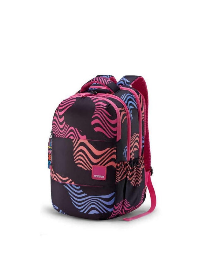 American Tourister Mia 3.0 Style 02, 27 L Volume 3 Compartment School Backpack with Front Organizer and Spacious Interiors for Women & Men - Black - Image 3