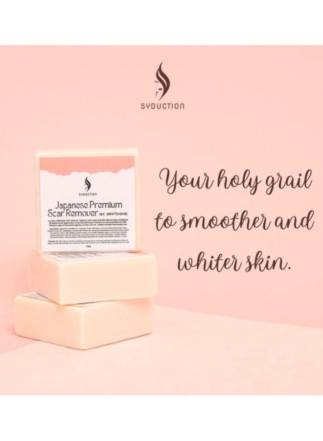 Syduction Japanese Premium 10X Whitening Soap 70g | Scar Care & Skin Brightening Soap for Dark Spots, Uneven Tone & Glowing Skin - Image 3
