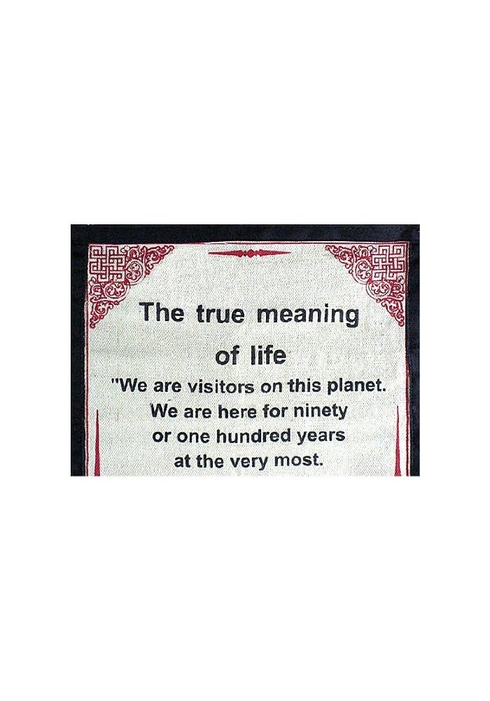 Hands Of Tibet Dalai Lama Quotes Cotton Canvas Scroll - The True Meaning of Life - Image 2