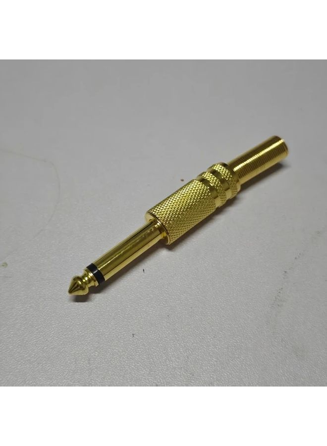 6.5mm Metal Gold Plated Mono Audio Plug Durable 2 Pin XLR Connector - Image 3
