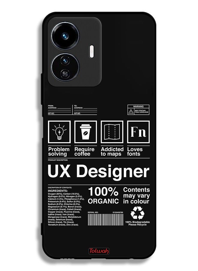 Tolwak Vivo Y77 5G Protective Case Cover Ux Designer Sticker - Image 2