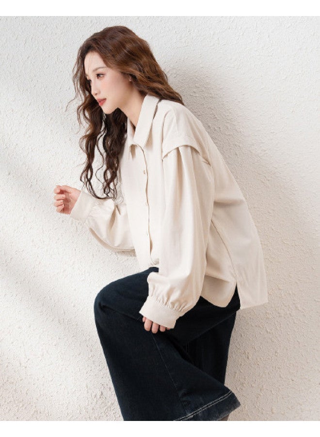 TonLion 2025 Women's Turn-down Collar Solid Color Long Sleeve Shirt - Simple, Gentle, Versatile Casual Wear With Premium Autumn/winter Style - Image 1