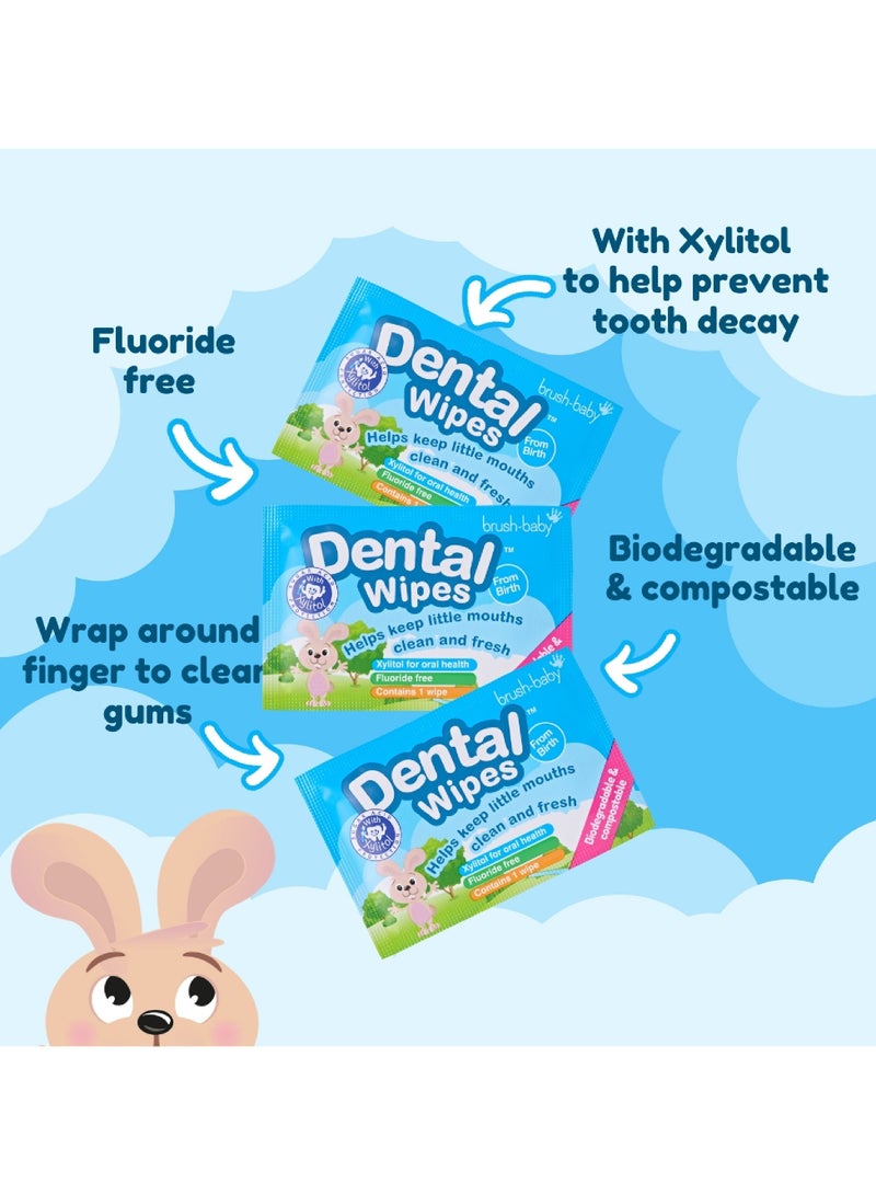 brush-baby مناديل الأسنان للأطفال من برش-بيبي، 28 قطعة - Image 3