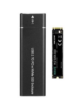 Generic CASE NVME SSD Enclosure, M.2 NVME to USB C Adapter with Black case, USB 3.1 Gen 2 (10 Gbps) M2 PCIE SSD with hard disk NVMe 1 TB  - Image 1