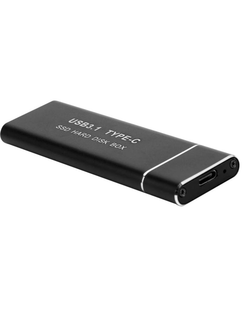 Generic - CASE NVME SSD Enclosure, M.2 NVME to USB C Adapter with Black case, USB 3.1 Gen 2 (10 Gbps) M2 PCIE SSD with hard disk NVMe 1 TB - Image 1