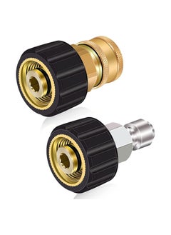 Y&D Pressure Washer Adapter Set, 3/8 Inch Quick Connect Fittings, Stainless Steel Fittings for Gun Power Hose, Car Spray Connector, 5000 PSI  - Image 1