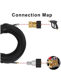 Y&D Pressure Washer Adapter Set, 3/8 Inch Quick Connect Fittings, Stainless Steel Fittings for Gun Power Hose, Car Spray Connector, 5000 PSI  - Image 3