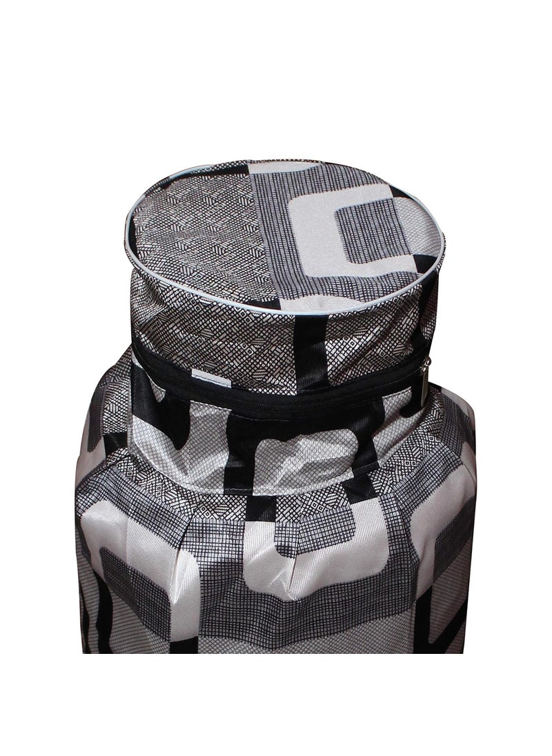 KANUSHI KANUSHI Industries Washable Cotton Box Design 1 Piece Lpg Gas Cylinder Cover Black  - Image 2