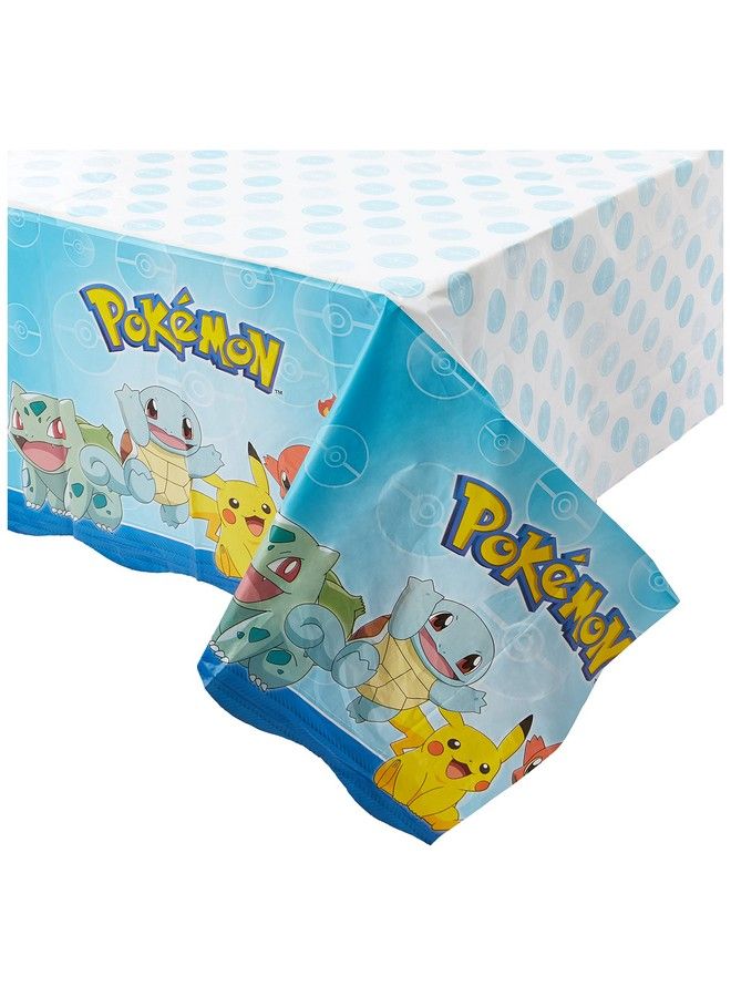 Amscan Pokemon Design Plastic Table Cover 54" X 96" ; Multicolor ; 1 Pc. - Image 2