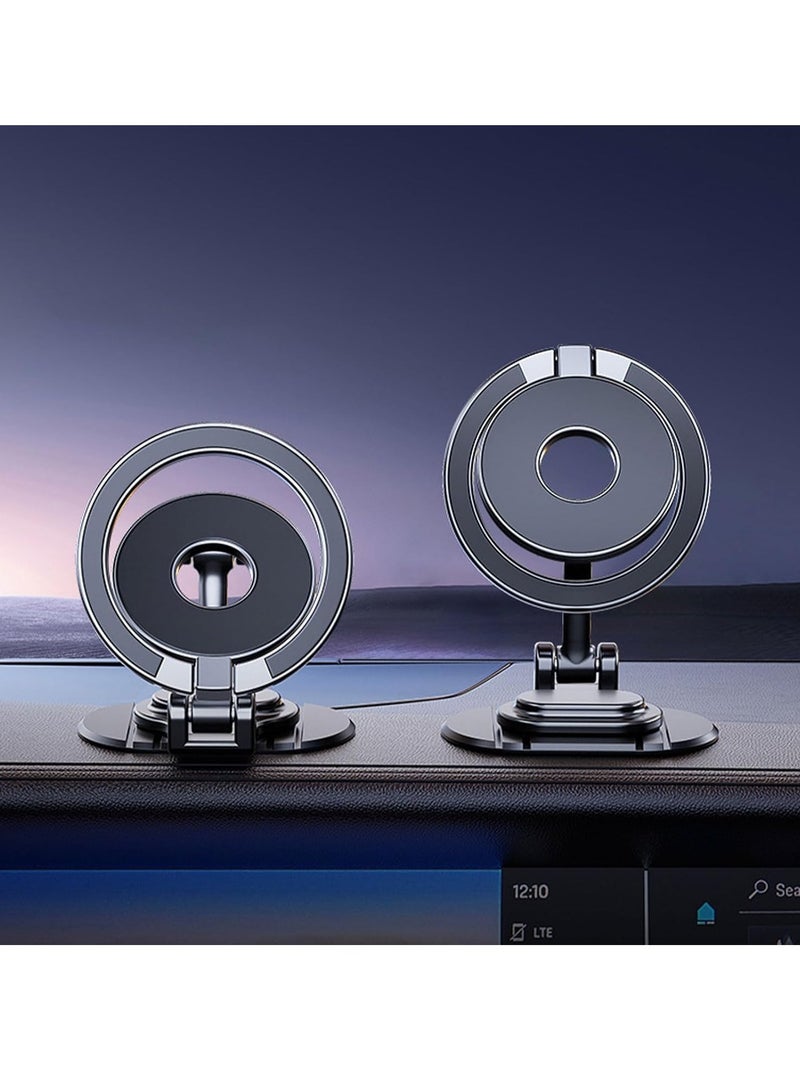 Magnetic Phone Car Mount - 360-Degree Rotating and Folding Stand for iPhone 15, 14, 13 Pro Max Plus with MagSafe Compatibility - Image 3