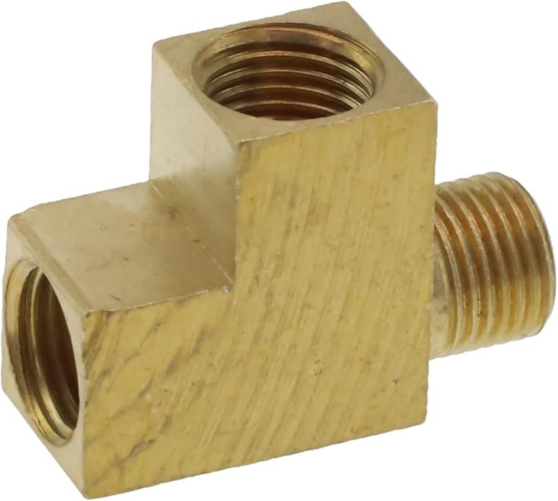 Brass M10x1 T Distributor Adapter For Oil Pressure Sensor And Gauge Retrofit - Image 2