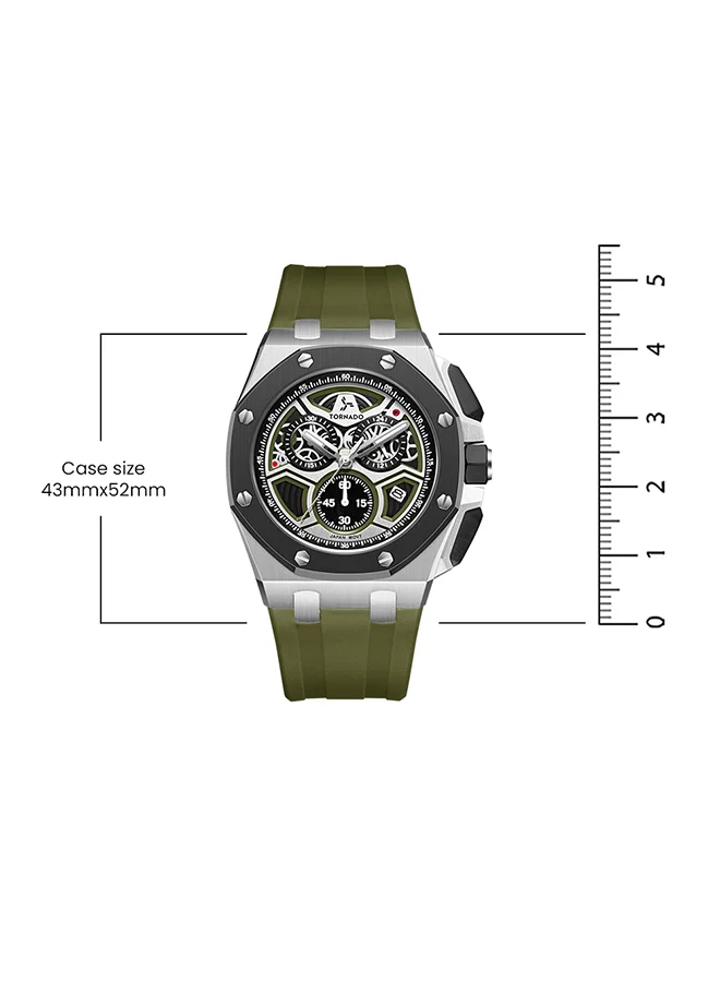 Tornado  Men's High Quality Flexible And Durable Silicone Chronograph Watch T25103-SSHHB - 43mm mm for Men | Best Price UAE