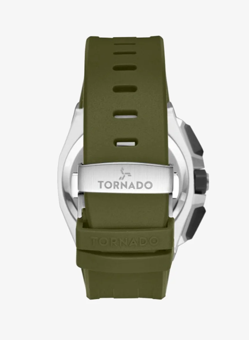 Tornado  Men's High Quality Flexible And Durable Silicone Chronograph Watch T25103-SSHHB - 43mm mm for Men | Best Price UAE