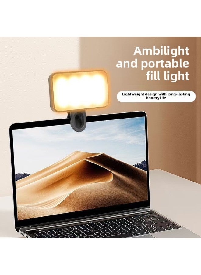 Charging LED Video Mobile Phone Floor Barber Shop Live Special Atmosphere Light Camera Pocket Light RGB-Specification:Pink  - Image 2