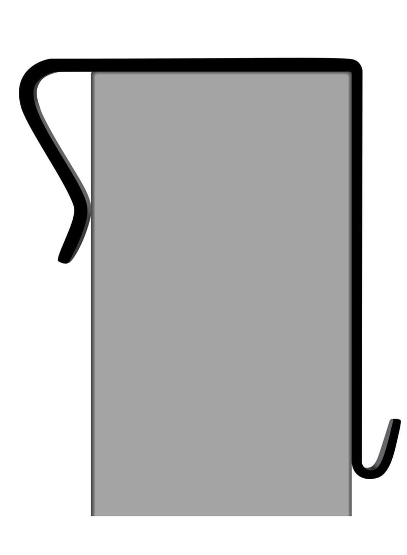 Hook Over The Door Panel Wall Metal Over Door Hook Cubicle Picture Door Hanger for Clothing Over The Door Mirror Hooks Office Cubicle Whiteboard Hanger Black 4 Pieces