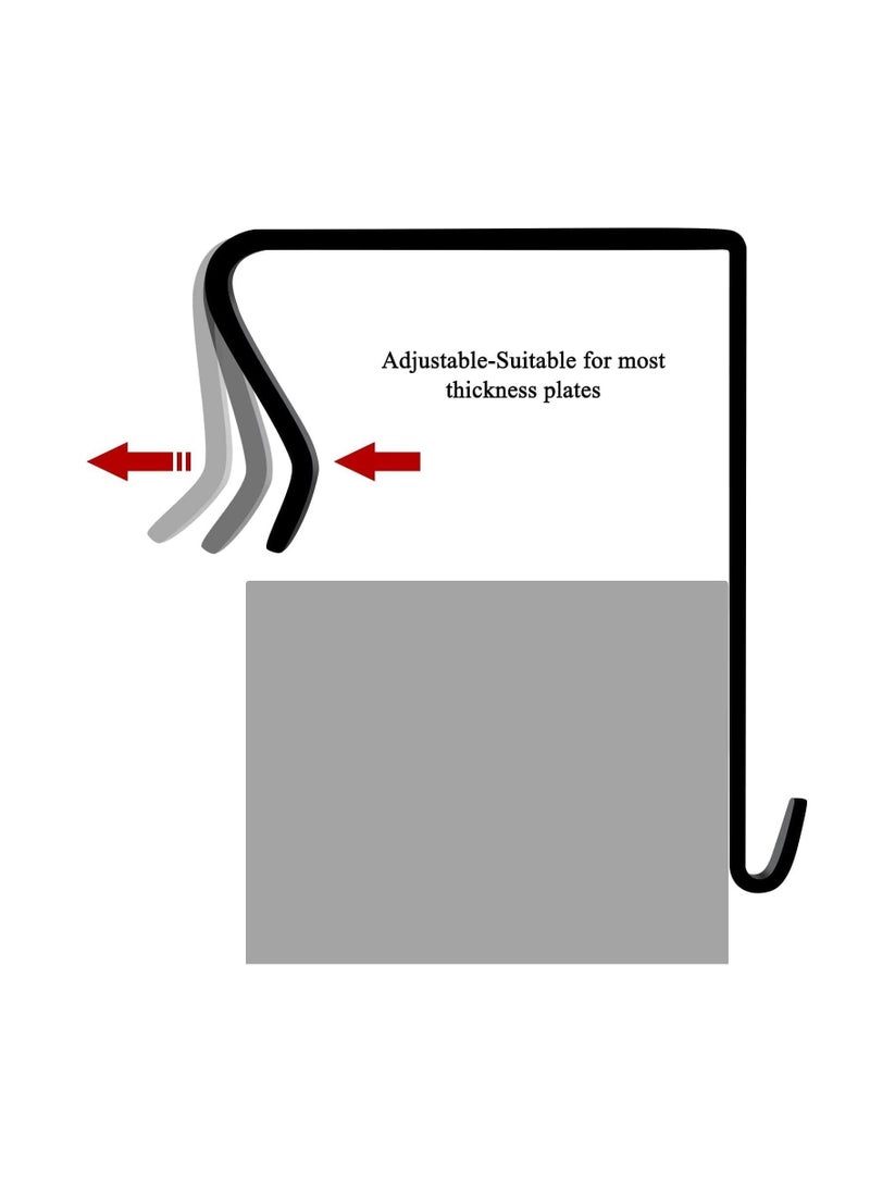 Hook Over The Door Panel Wall Metal Over Door Hook Cubicle Picture Door Hanger for Clothing Over The Door Mirror Hooks Office Cubicle Whiteboard Hanger Black 4 Pieces