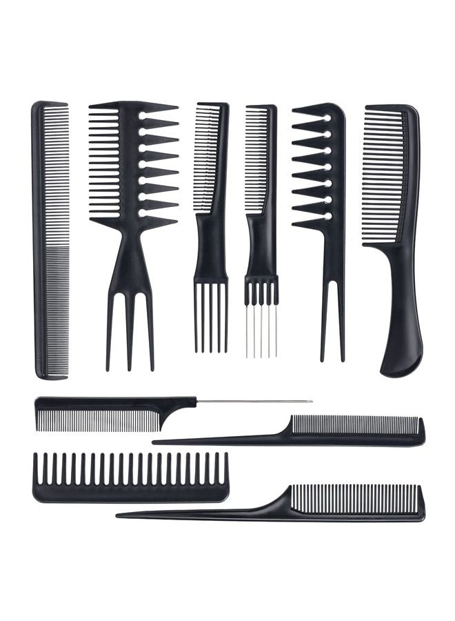 Oneleaf Styling Hair Comb 10PCS Hair Stylists Professional Styling Comb Set Variety Pack Great for All Hair Types & Styles - Image 1