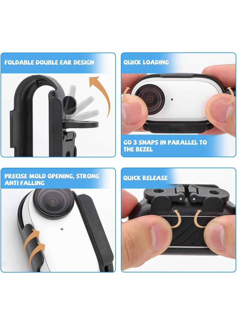 General - Camera Mount for Insta360 Go 3S/Go 3, Camera Protector Bracket Holder with 1/4’ Threaded Adapter + Backpack Shoulder Strap Clip for Insta360 GO 3 Sports Camera Accessory - Image 1
