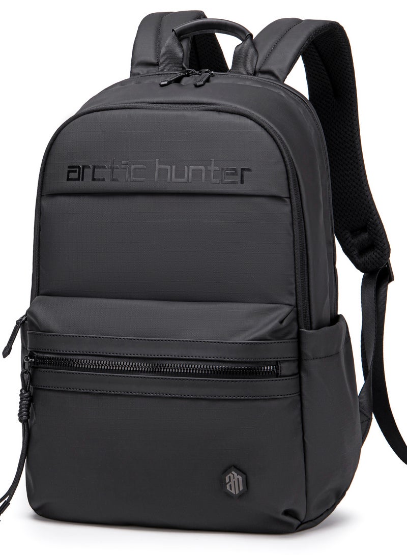ARCTIC HUNTER Premium Laptop Shoulder Backpack Water/Scratch Resistant Daypack for Men and Women B00536 Black - Image 1