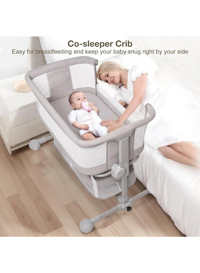 Kidilo Multifunctional Baby Bed with Anti-Mosquito Net, Wheels & Adjustable Height - code BP-301 - Image 5