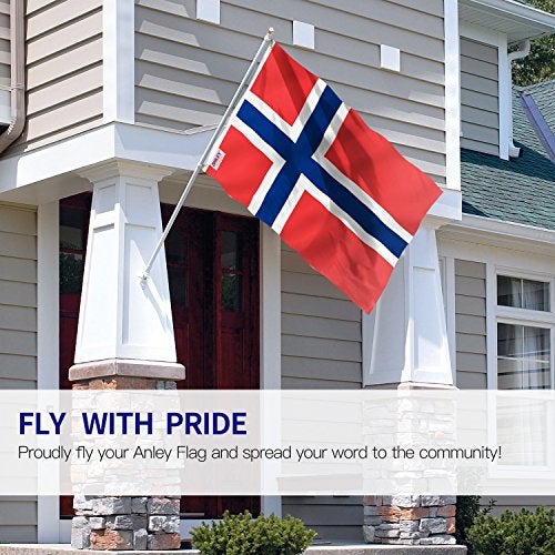ANLEY Fly Breeze 3x5 Foot Norway Flag Vivid Color and Fade proof Canvas Header and Double Stitched Norwegian Nordmann National Flags Polyester with Brass Grommets 3 X 5 Ft - Image 3