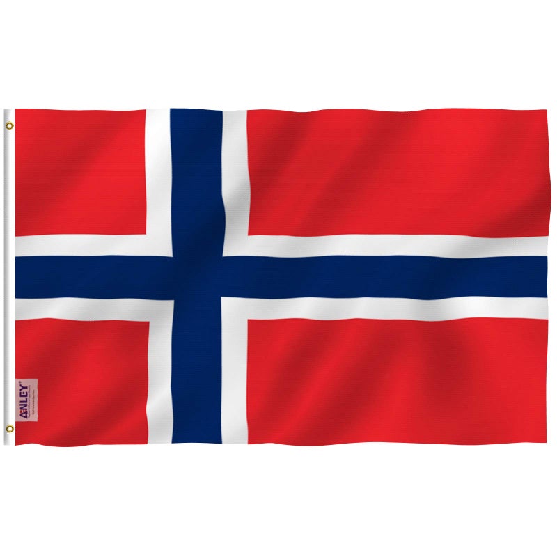 ANLEY Fly Breeze 3x5 Foot Norway Flag Vivid Color and Fade proof Canvas Header and Double Stitched Norwegian Nordmann National Flags Polyester with Brass Grommets 3 X 5 Ft - Image 2