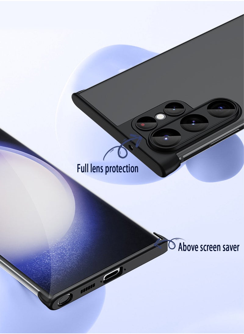 X-level Samsung Galaxy S23 Ultra Borderless Case Cover Shockproof Camera Len Protection Anti-scratch Comfortable Touch Feel Lightweight Frameless Back Cover Mobile Phone Shell Accessories Protector  - Image 2