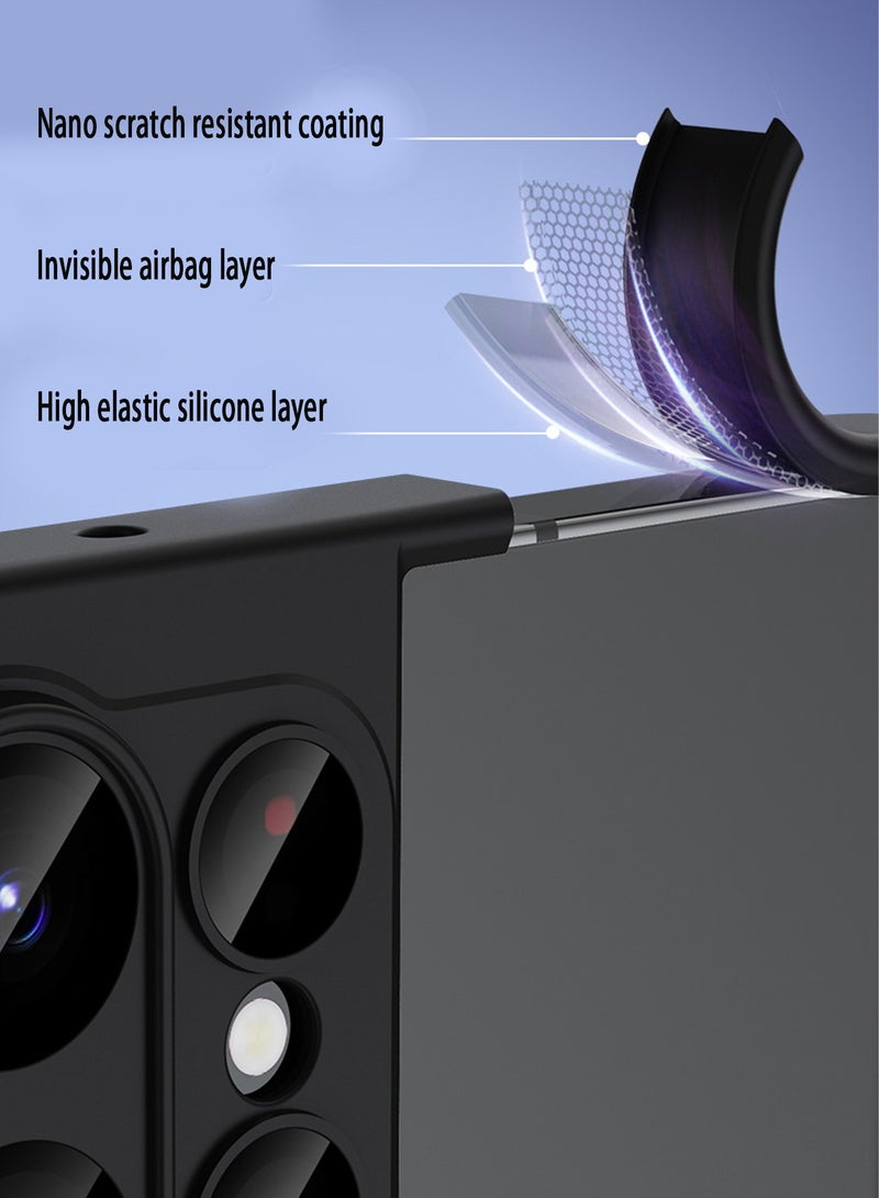 X-level Samsung Galaxy S23 Ultra Borderless Case Cover Shockproof Camera Len Protection Anti-scratch Comfortable Touch Feel Lightweight Frameless Back Cover Mobile Phone Shell Accessories Protector  - Image 3