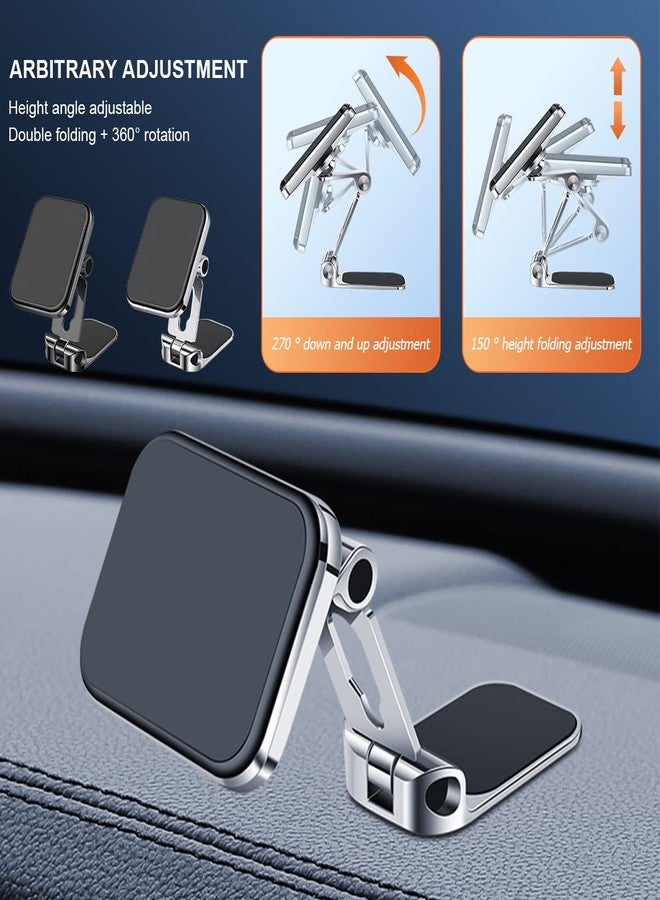 zipelo Phone Holder for Car, Super Strong Magnetic Car Cell Phone Mount Hands Free, Foldable Phone Stand for Automobile, 360° Rotation Universal Dashboard Car Cradle Fits All Smartphones - Image 4