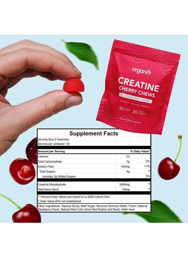 Organifi Organifi Creatine Chews - Premium Cherry Chews to Perform, Look, and Feel Better, 30-Day Supply - Image 2