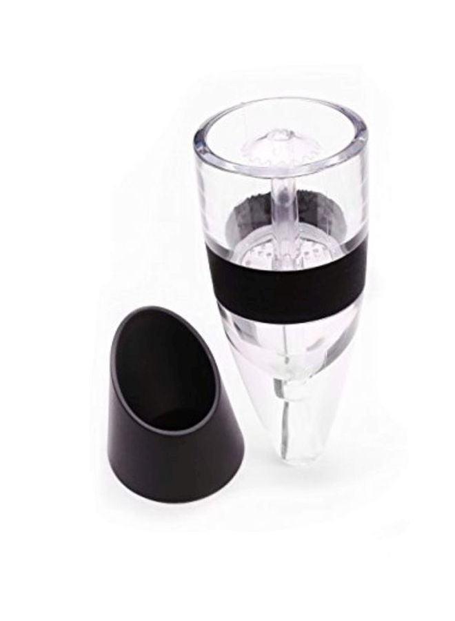 NIBEMINENT 3-Piece Wine Aerator And Foil Cutter Set Black/Clear - Image 4