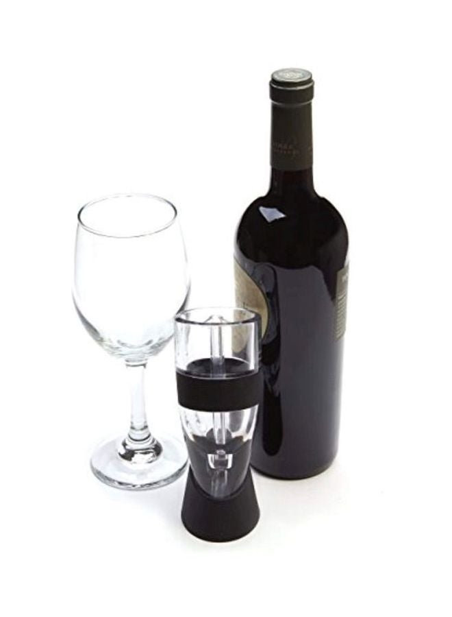 NIBEMINENT 3-Piece Wine Aerator And Foil Cutter Set Black/Clear - Image 5