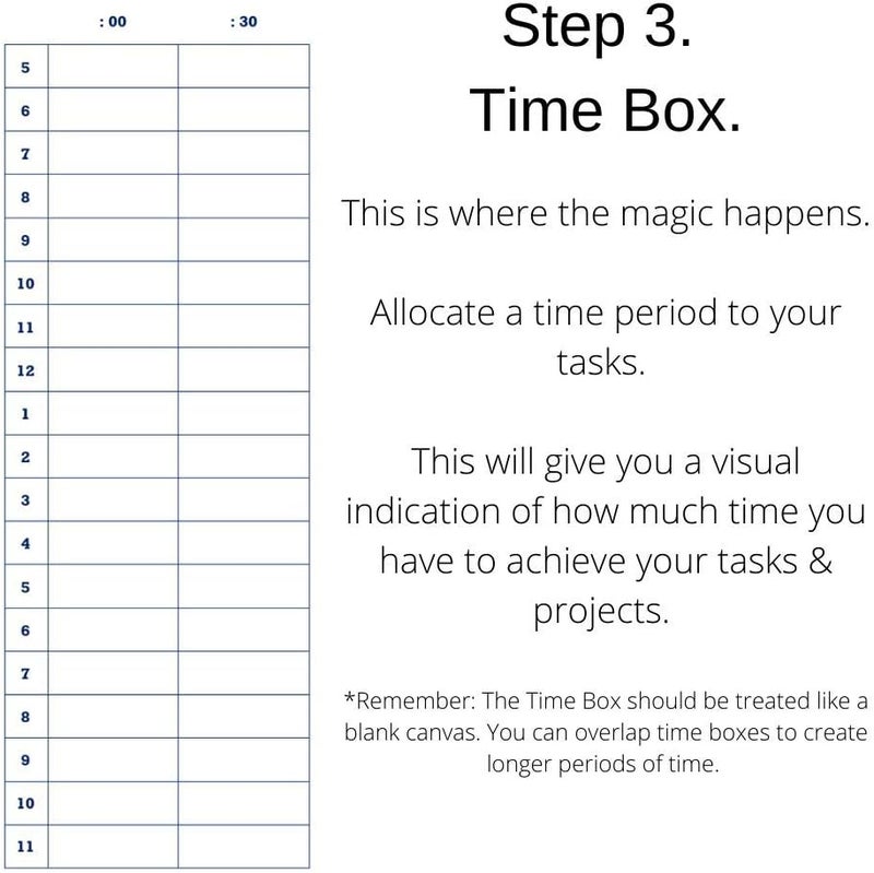 The Time Box. The Time Box Daily Time Management Planner - Time Blocking To Do List Planning Pad, Blank Hourly Notepad - Personal Organizer Notepad for Work - Brain Dump Agenda Notebook - 60 Undated Sheets 7" x 10" - Image 5