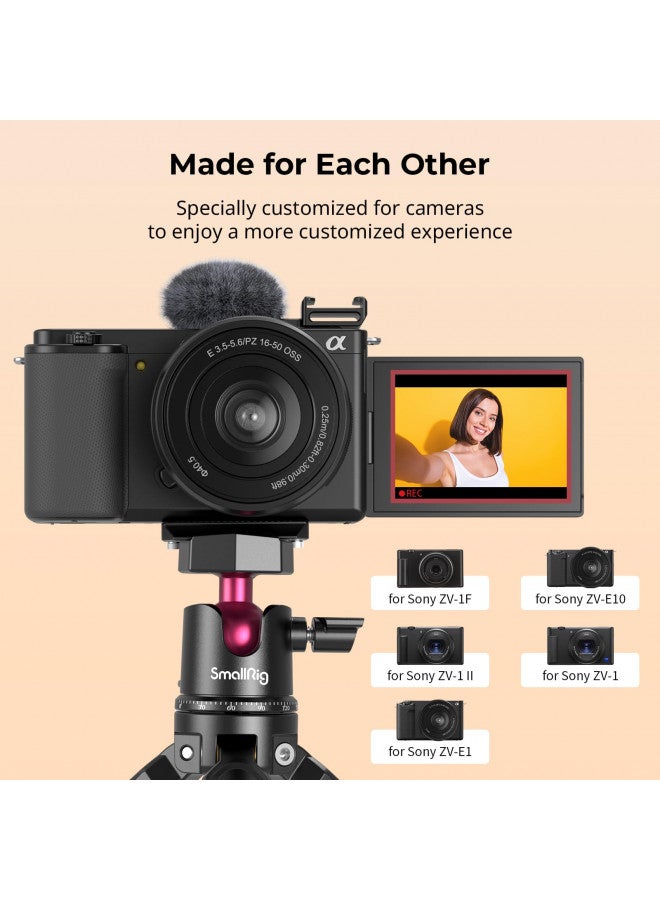 SmallRig Cold Shoe Adapter with Wind Muff Windshield for Sony ZV-1F / ZV-E10 / ZV-1 / ZV-E1 / ZV-1 II, Wind Furry for Light Microphone Attachment - 3526 - Image 1