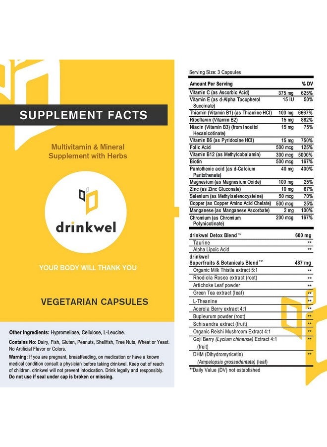 drinkwel for Liver Support & Detox Multivitamin, 90 Count (Pack of 1) - Image 4