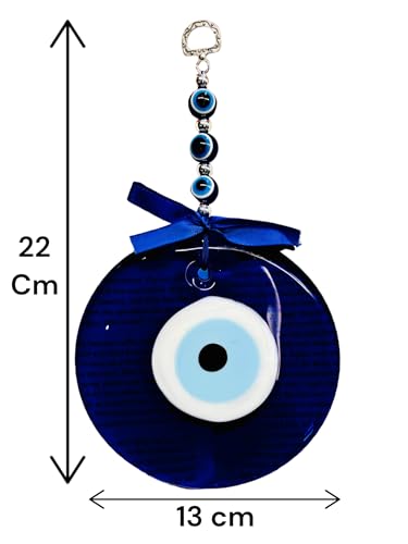 WARMINGO DE Big Size Evil Eye Hanging for Home or Office | Turkish Evil Eye for Home Main Door Entrance | Brings Good Luck & Prosperity | Evil Eye Wall Hanging (3 Eye Large) - Image 5